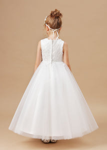 Sweetheart Tulle Sleeveless Flower Girl dress With Appliques