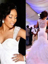 Trumpet/Mermaid Sweetheart Straps Ruffles Tulle Wedding Dress OW288