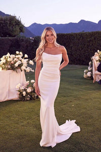 Spaghetti Straps Mermaid Scoop Neck Wedding Dresses N071