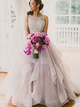 Sleeveless Scoop Sweep/Brush Train Organza Ball Gown Wedding Dress OW164