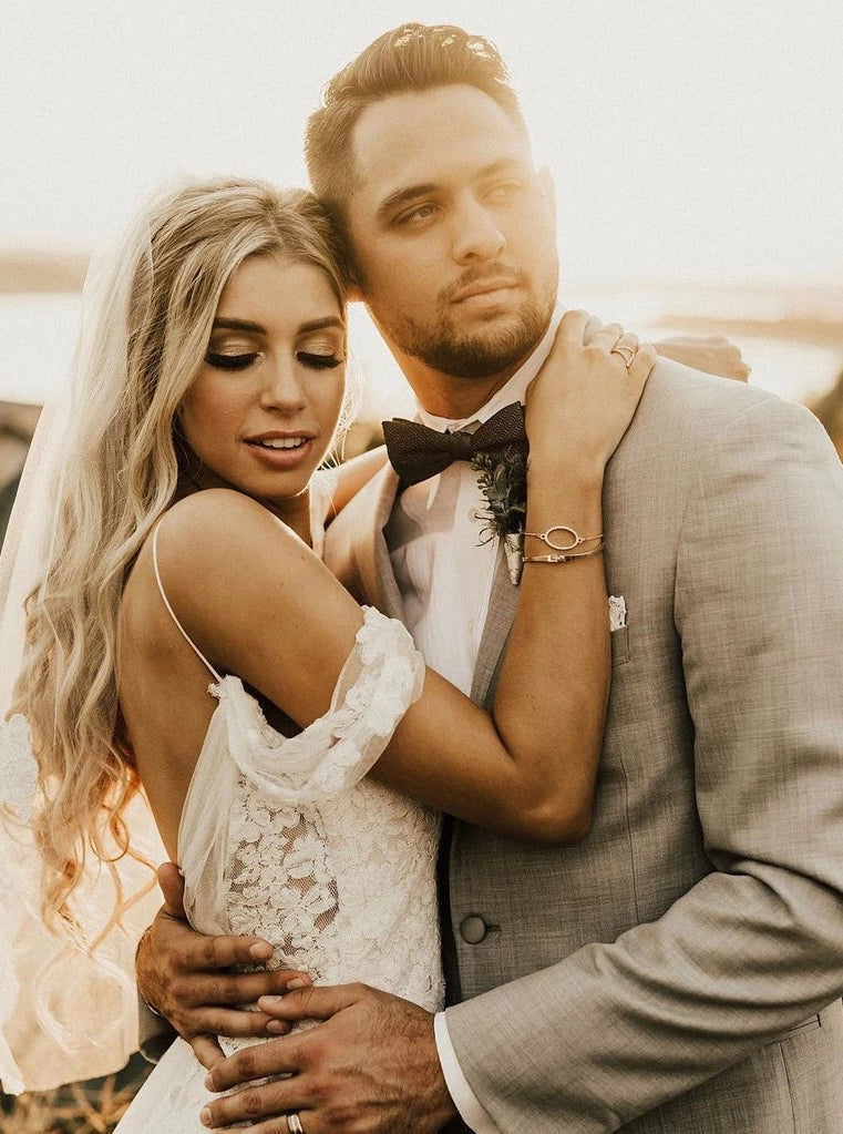 Spaghetti Straps Backless Wedding Dress Lace Mermaid Bridal Gown OW629