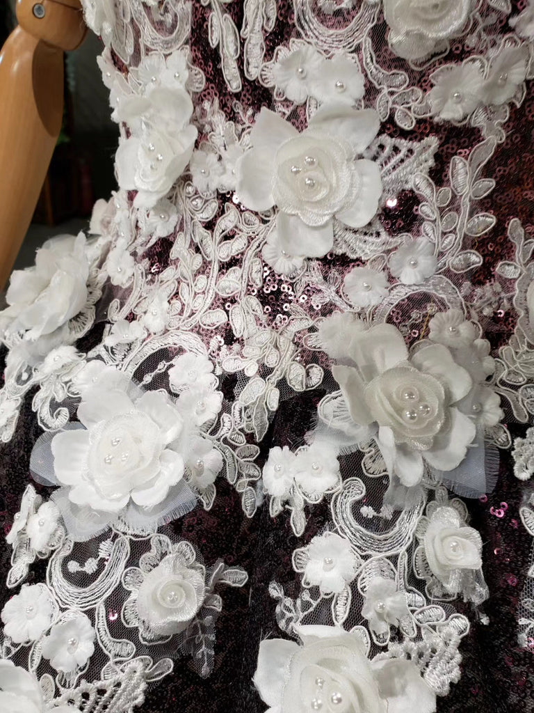 Off-Shoulder Quinceanera Dresses Prom Dresses Ball Gown With 3D Appliques PO148