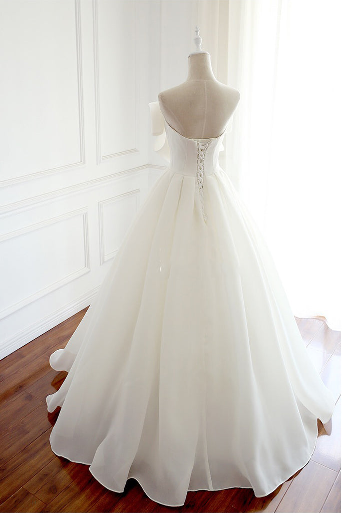 Modern Wedding Dress With Cute Bowknot Cheap Bridal Ball Gown OW389