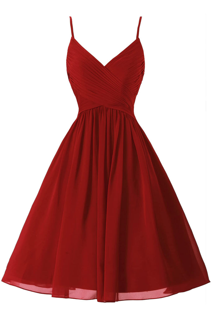 Simple Chiffon V-Neck Long Prom Dress Wtih Pockets