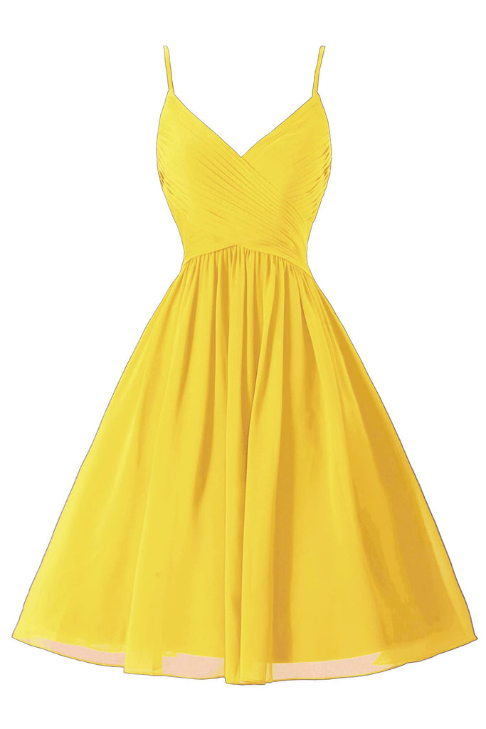 Simple Chiffon V-Neck Long Prom Dress Wtih Pockets