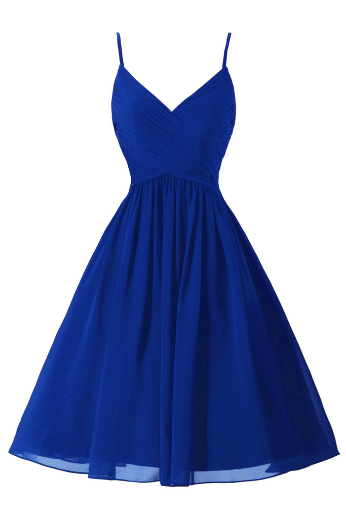 Simple Chiffon V-Neck Long Prom Dress Wtih Pockets