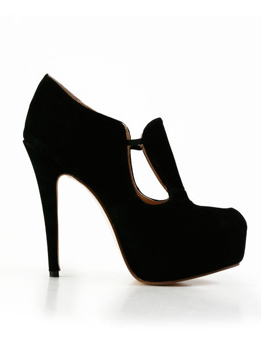 Suede Closed Toe Platform Stiletto Heel High Heels OS108