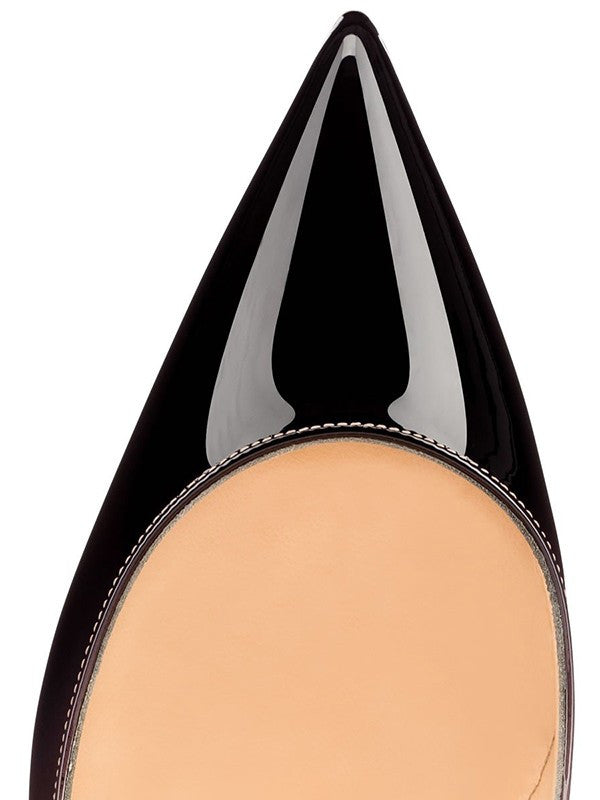 Two Tone High Heels Closed Toe Patent Leather Stiletto Heel OS135