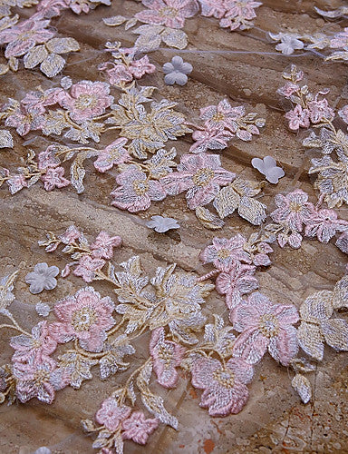 Two-tier Cathedral Wedding Veils with Lace Floral Appliques OV5