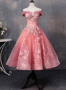 Sweetheart Off-Shoulder Short Prom Dress Ball Gown