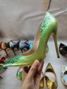 High-heels with snakeskin patterns, Fashion Evening Party Shoes, yy22-1