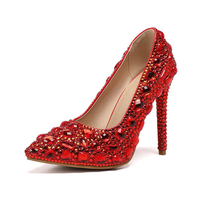 High-heels with diamonds, Fashion Evening Party Shoes, yy26-1